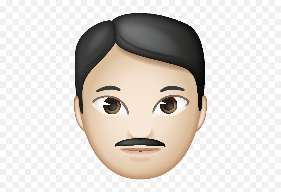 Man With Moustache Black - Emoji Man,Mustache Man Emoji