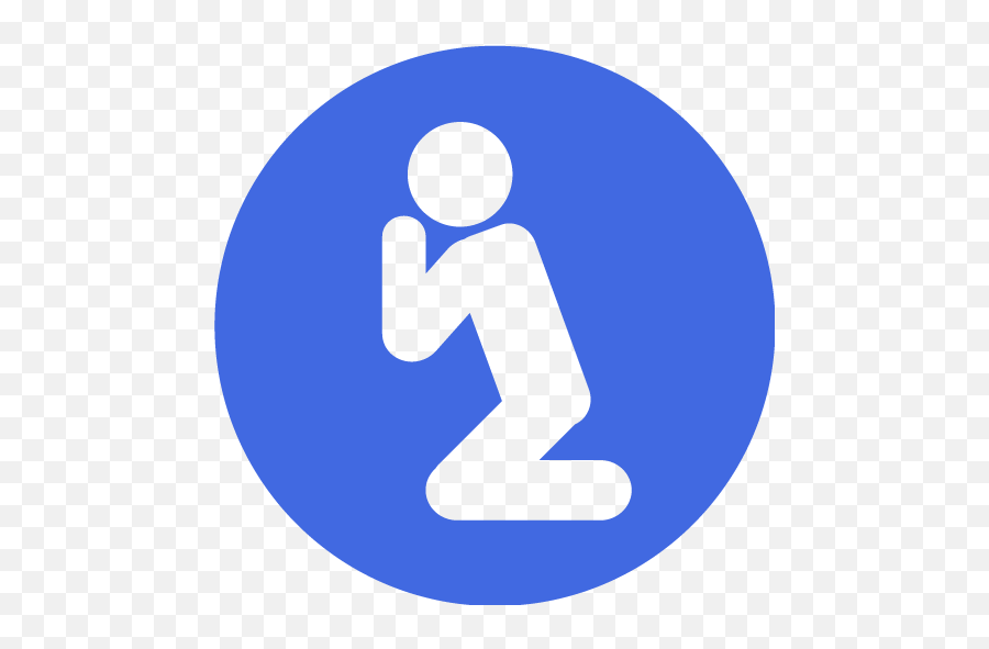 Royal Blue Praying Icon - Pray Icon Png Color Emoji,Praying Emoticon Text