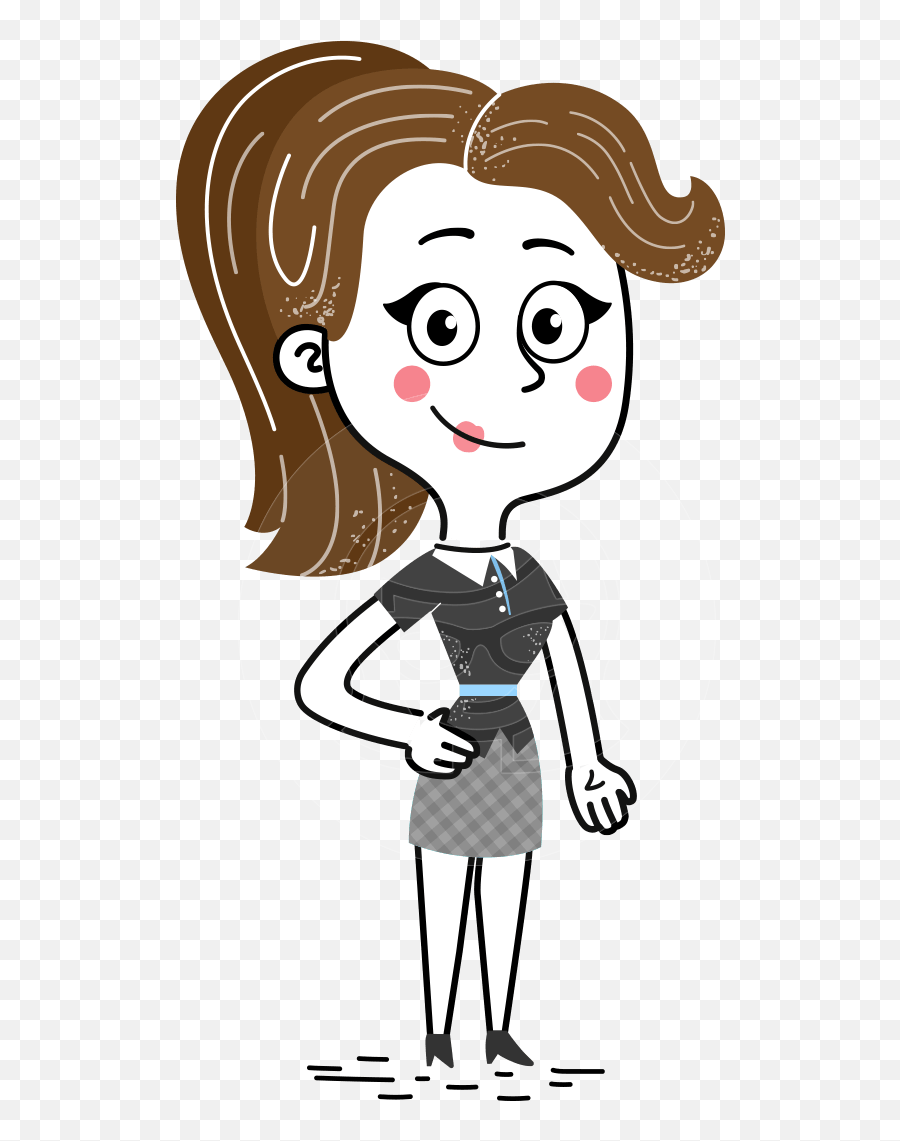 Hand Drawn Girl Cartoon Vector Character Aka Cynthia Graphicmama - Flat Hand Drawn Cartoon Vector Character Emoji,How To Draw Cartoon Female Faces Emotions