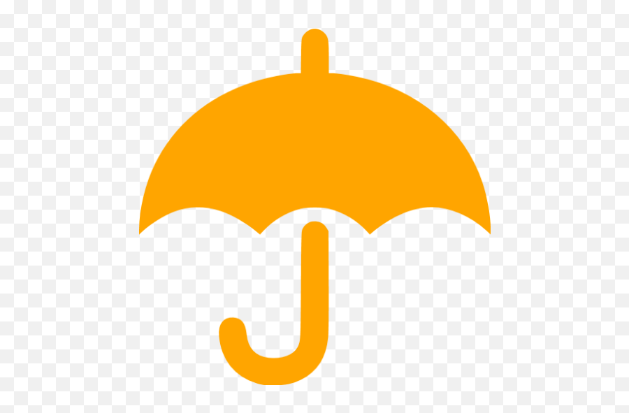 Orange Umbrella Icon - Yellow Umbrella Icon Png Emoji,Download Umbrella Emoticon