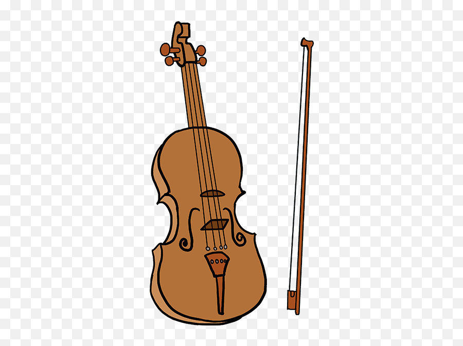 How To Draw Violin - Easy Drawing Of Violin For Kids Emoji,How To Draw A Emoji Step By Step