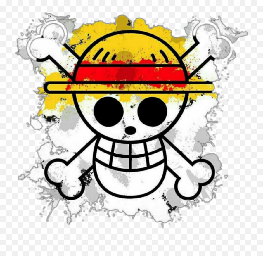Onepiece Luffy Pirate Boat Sticker - One Piece Jolly Roger Skull Emoji,Flag Boat Emoji