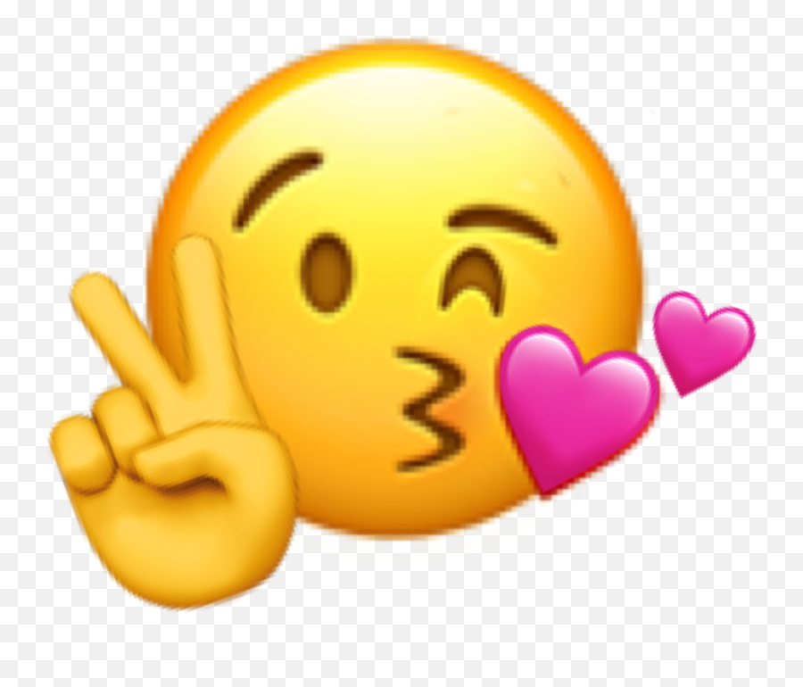 Emoji Live Cute Love Customemoji - Pout And Peace Sign Emoji,Live Emoji