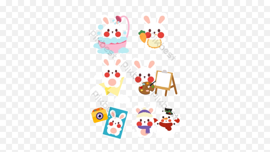 Cute Little White Rabbit Png Images Psd Free Download Emoji,Facebook Rabbit Emojis