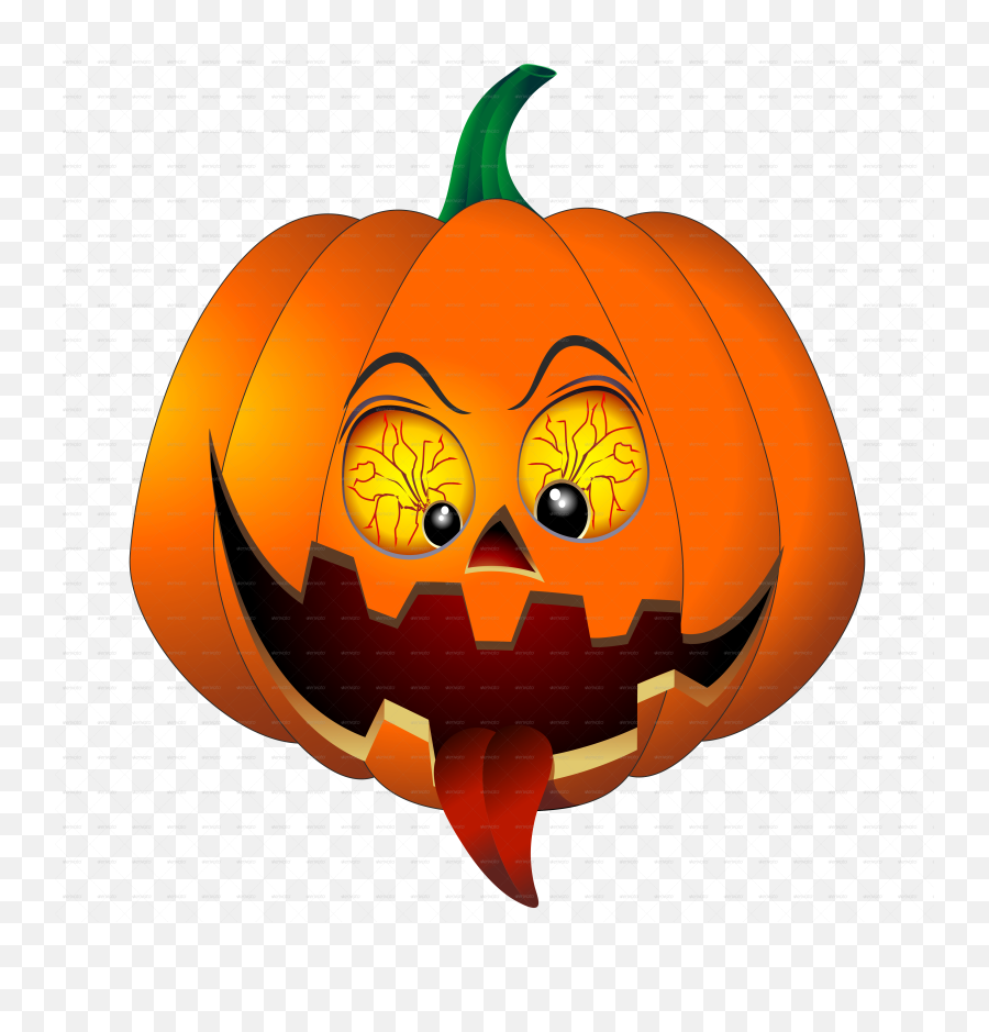 Download Pumkin Vector Cartoon Pumpkin - Scary Pumpkin Emoji,Facebook Pumpkin Emoticon Code