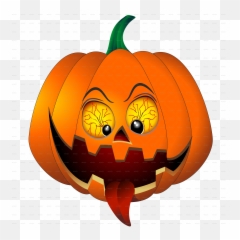 Download Pumkin Vector Cartoon Pumpkin - Scary Pumpkin Emoji,Facebook Pumpkin Emoticon Code