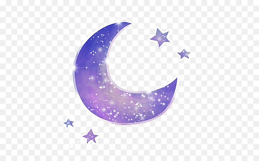 Moon Space Sticker Purple 279437570040211 By Avacadotoasy Emoji,Stars And Moon Emoticon Facebook