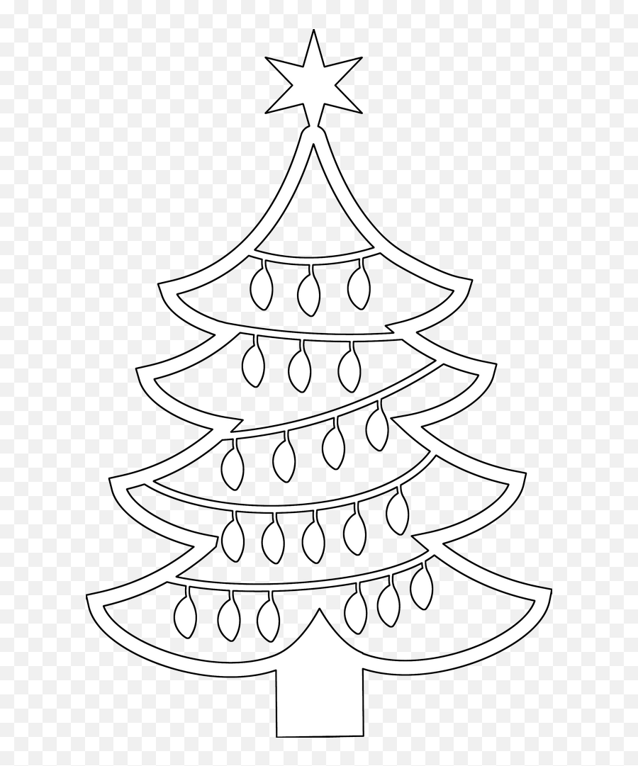 37 Christmas Lights Outline Templates - Line Art U0026 Clipart Emoji,Bruning Christmas Tree Emoji