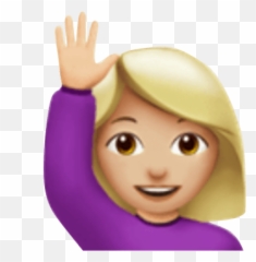 Cropped - Favivonpng U2013 Anna Maria Musch Emoji,Emoji Woman Raising Hand