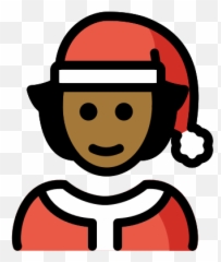 U200d Mx Claus Medium - Dark Skin Tone Emoji,Emoji Zz