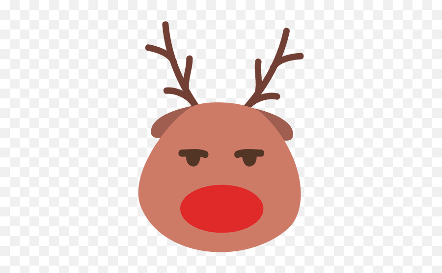Annoyed Reindeer Face Emoticon 49 - Transparent Png U0026 Svg Christmas Do Not Enter Sign Emoji,Annoyed Emoji