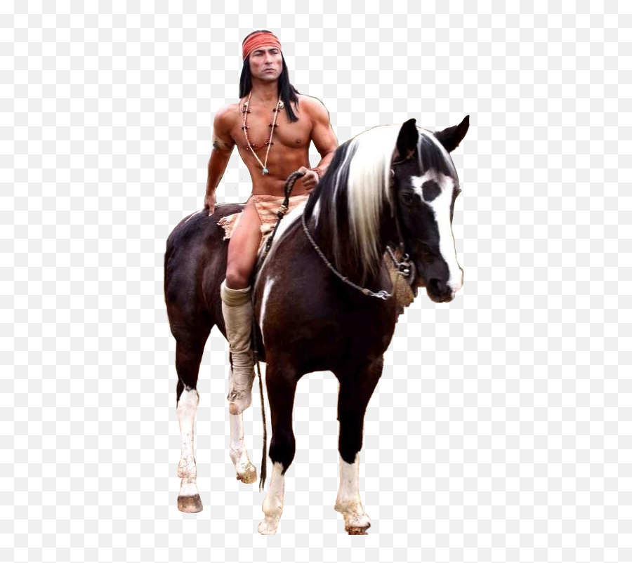 Nativeamerican Man Horse Sticker - Guy On Horse Transparent Emoji,Man And Horse Emoji