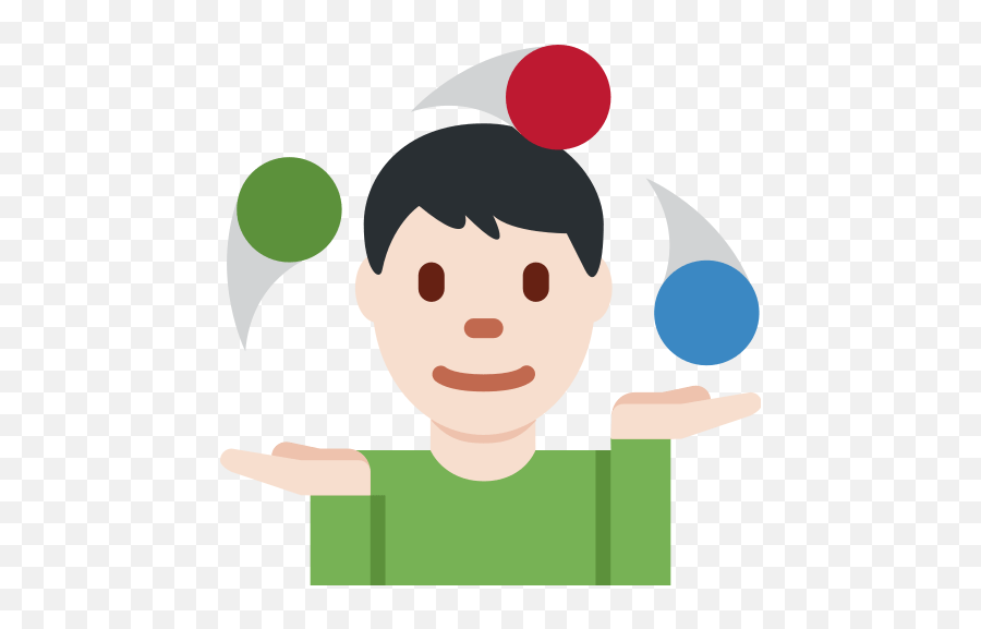 Man Juggling Emoji With Light Skin Tone - Juggling Man Emoji,Lighthouse Emoji Copy And Paste