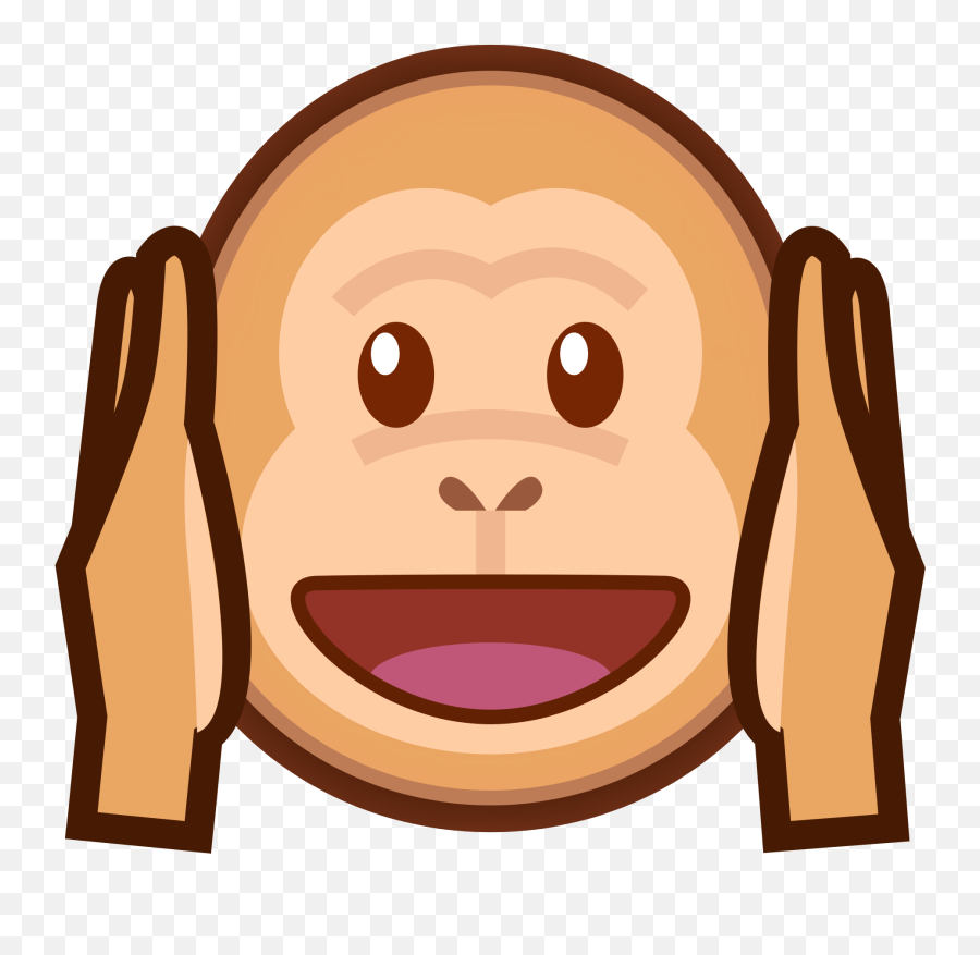 Hear - Not Listening Clipart Emoji,Hear No Evil Emoticon