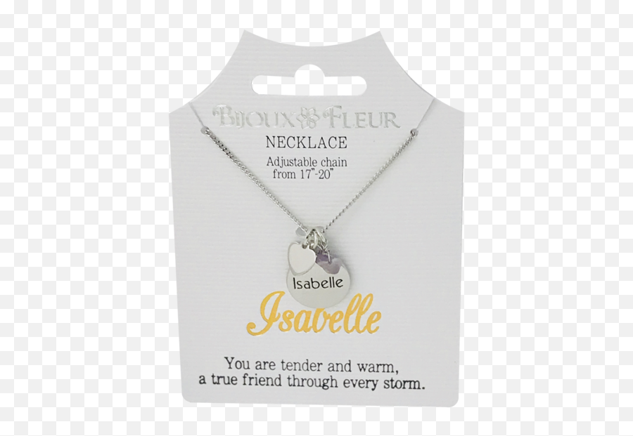 Bijoux Fleur Necklace - 78 Names And Initials Solid Emoji,Isabelle Emoji