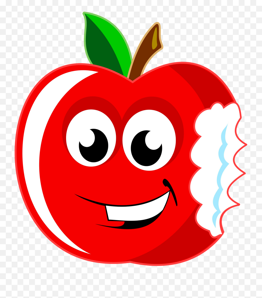 Sad Bitten Apple Clipart Free Download Transparent Png - Bitten Apple Clipart Emoji,Sad Panda Emoji