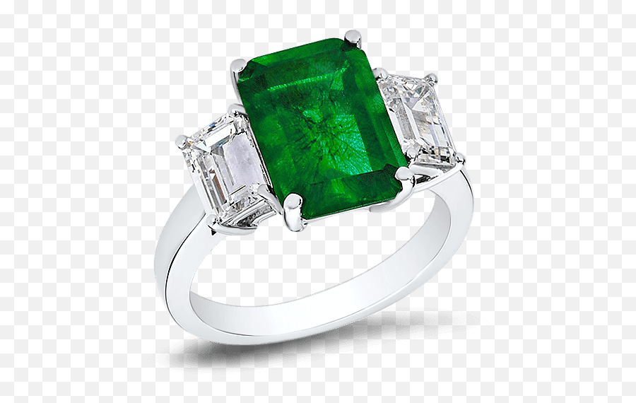 Cubic Zirconia Rings - Emerald And Zirconia Ring Emoji,How Does Emerald Left Green Affect Emotions