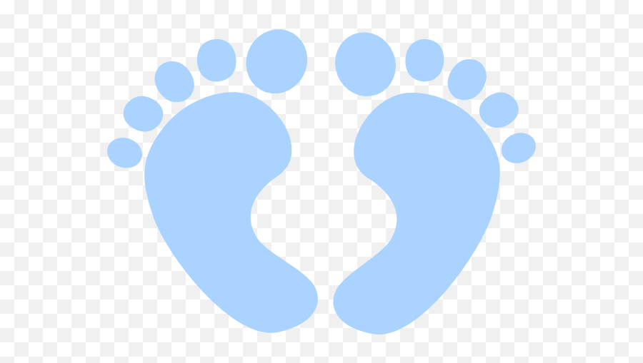 Blue Baby Feet Clip Art At Clker - Huellas De Bebe Svg Emoji,Free Emoticons For Facebook Have Baby Feet And Family?