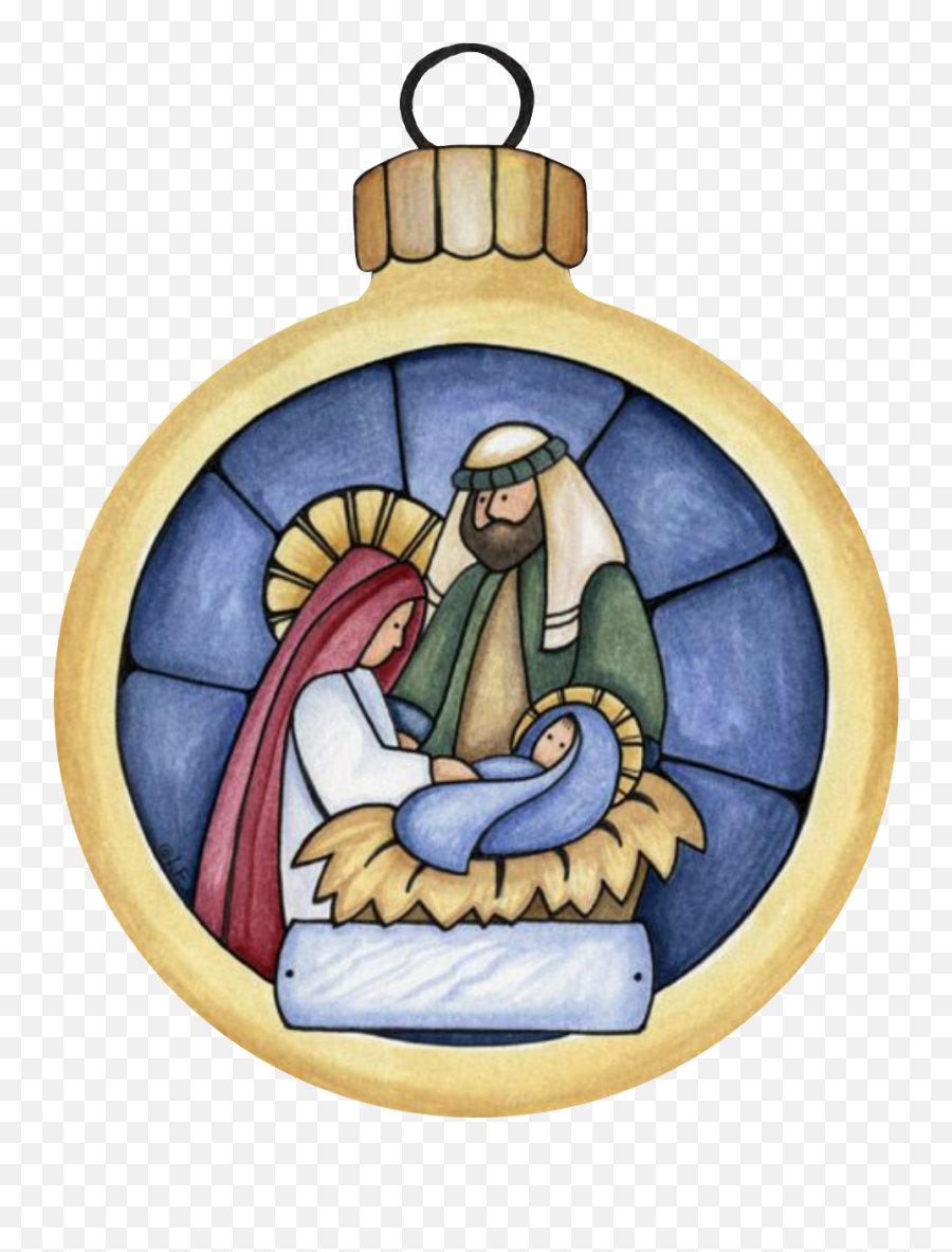 The Most Edited - Stained Glass Christmas Clipart Emoji,Manger Scene Emojis