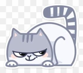 Gray Cat Sticker Pack - Stickers Cloud Emoji,Grumpy Cat Emotion Poster
