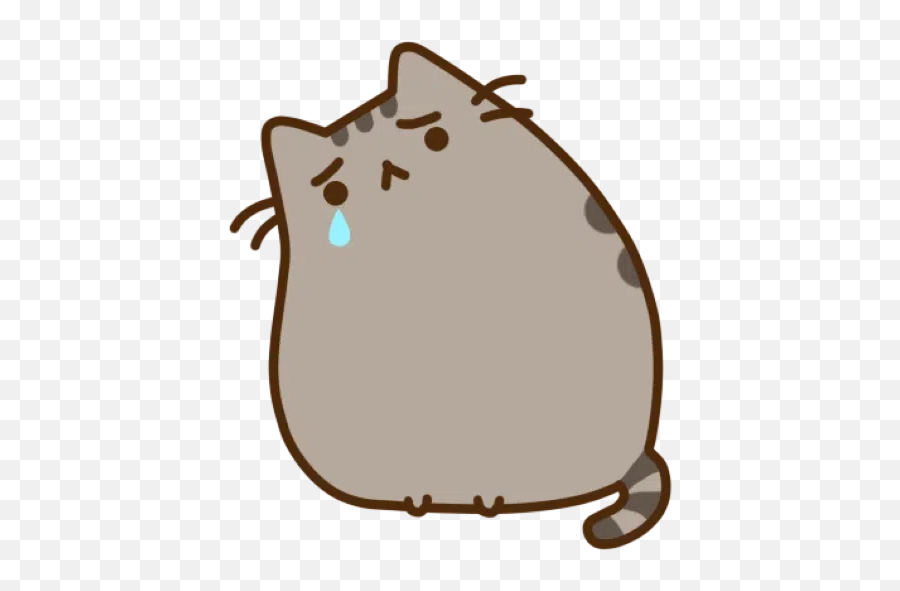 Pusheen 1 Sticker Pack - Sad Fat Cat Cartoon Emoji,Hello Pusheen Emoticons