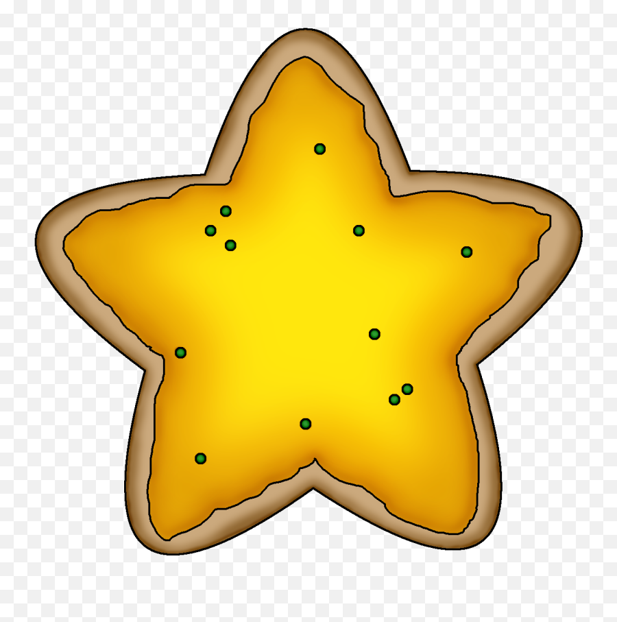 Star Cookie Clipart - Cartoon Christmas Sugar Cookies Emoji,Emoji Sugar Cookies