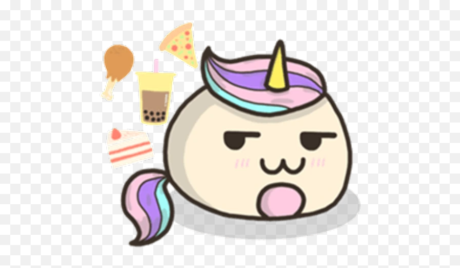 Mochi Unicornio Emoji Whatsapp - Happy,Emoticons Whatsapp Para Colorear