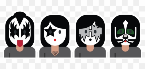 Rock Band Png Pic Png All Emoji,Black White Kissing Emoticons