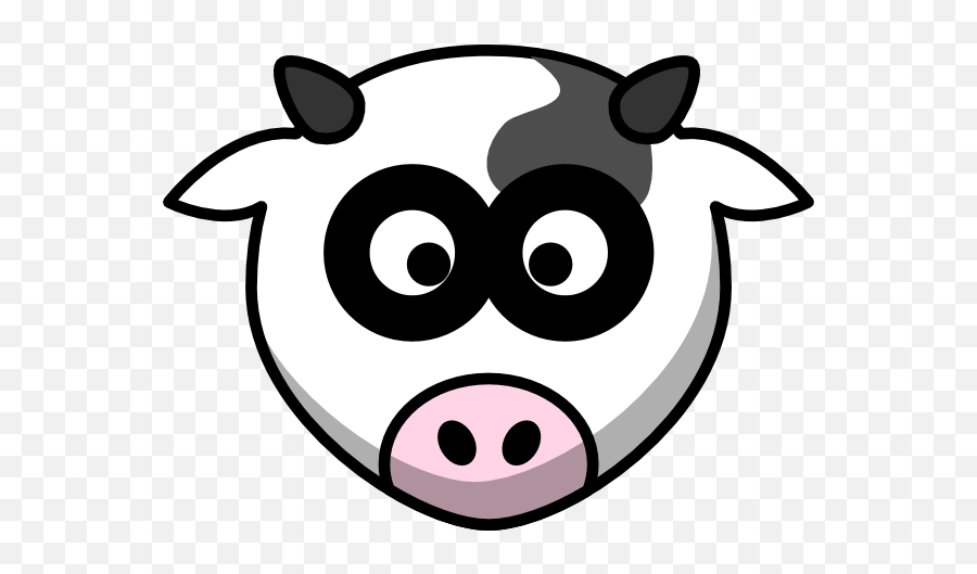 Simple Cow Head Drawing - Cartoon Cow Head Drawing Emoji,Man Knife Pig Cow Emoji