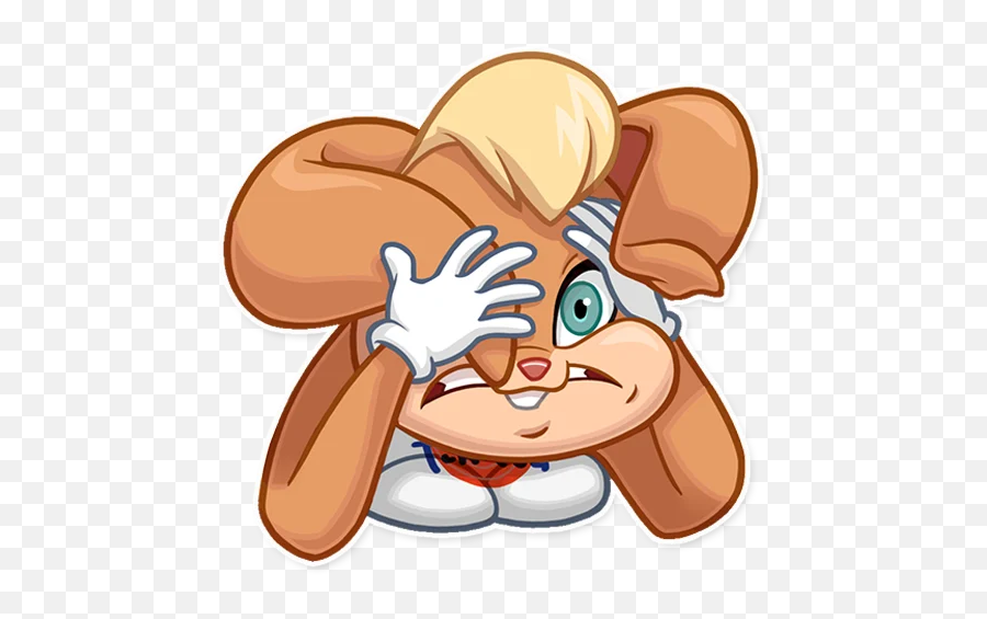 Telegram Sticker 4 From Collection Lola Bunny Emoji,Raabbit Emoticon