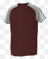 Alleson Athletic - Two Button Henley Baseball Jersey Color Emoji,Images Of Maroon Heart Emoji