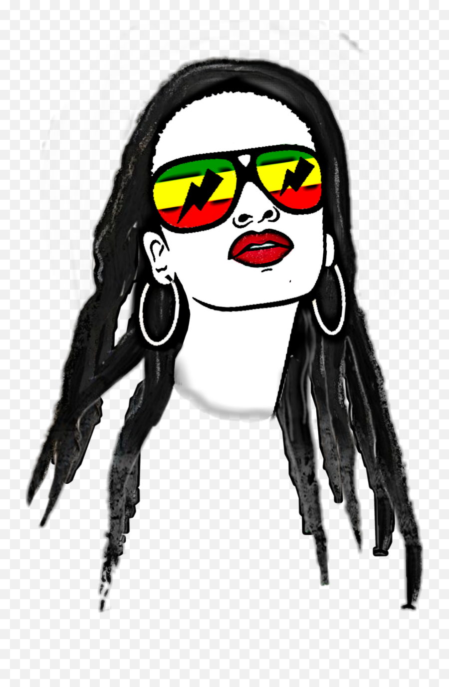 Rastagirl Rasta Dreadlocks Sticker - Transparent Dreads Png Emoji,Dread Emoji