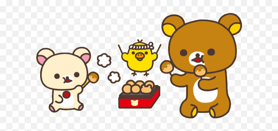 Rilakkuma Takoyaki San - Rilakkuma Emoji,Takoyaki Emoji