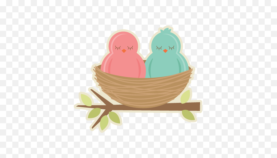 Birds Nest Animals Spring Sticker By Request - Cute Bird Nest Cartoon Emoji,Nest Emoji