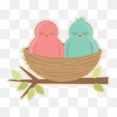 Birds Nest Animals Spring Sticker By Request - Cute Bird Nest Cartoon Emoji,Nest Emoji