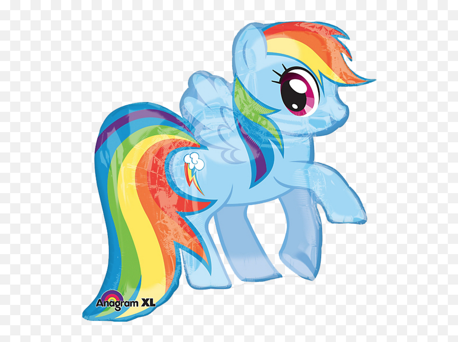 Little Pony Rainbow Dash Foil Balloon - Gambar Little Pony Rainbow Dash Emoji,Rainbow Dash Emoji