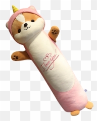 Boneka Bantal Tidur Stuffed Plush Tupai Panjang Lucu Removable Bisa Dicuci Untuk Anak - Soft Emoji,Emoji Backrest Pillow