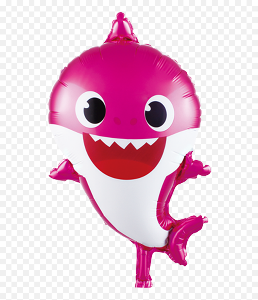Pink Baby Shark Foil Balloon - Baby Shark Foil Balloon Emoji,Shark Emoji