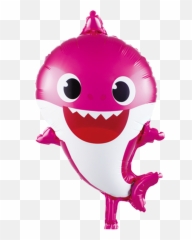 Pink Baby Shark Foil Balloon - Baby Shark Foil Balloon Emoji,Shark Emoji