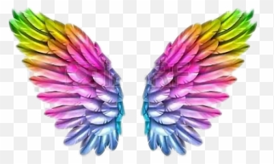 Anjos A Soltaasas De Arco Íris Sticker By Eduarda - Angel Wings Emoji,Emoji De Arco