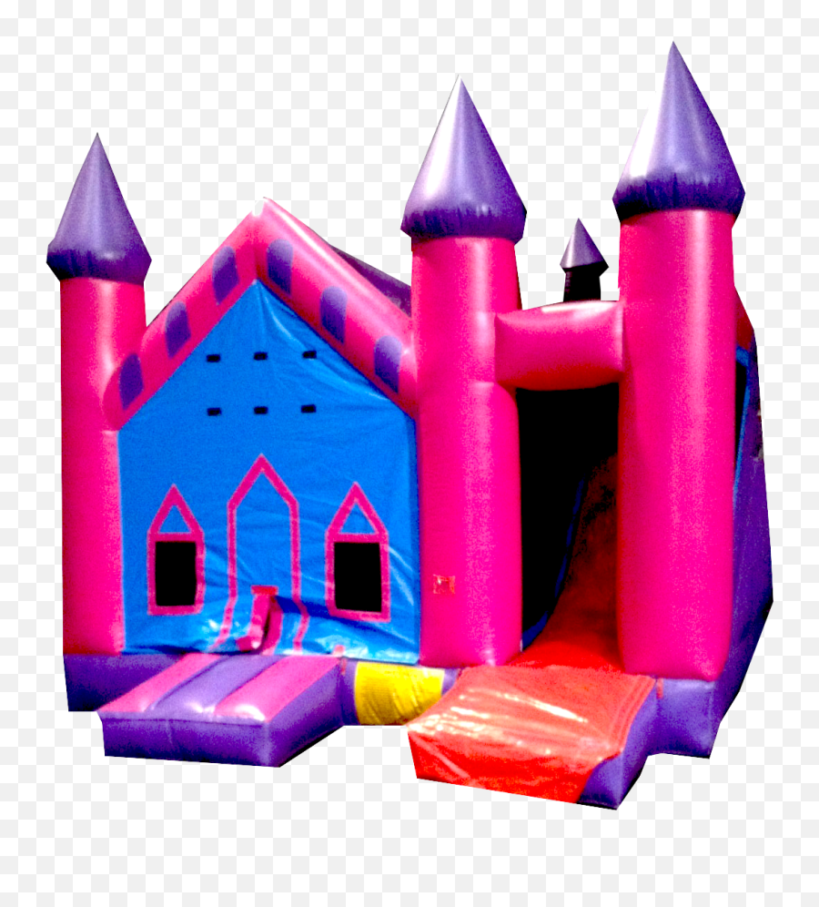 Princess Palace Combo 75 And Up Bounce House And Slide - Inflatable Emoji,12 Rainbow Emoji Bounce Balls Birthday Cool Party
