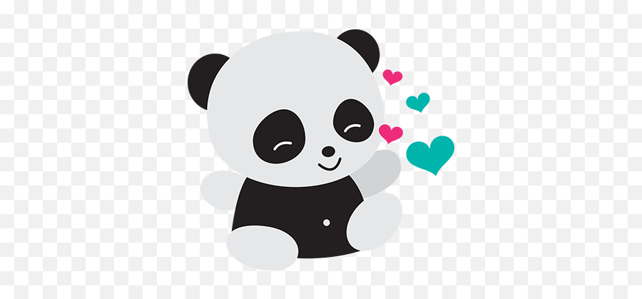 Loving Baby Panda Sticker - Cute Panda Emojis In Love,Emoji Wallpaper For Bedroom