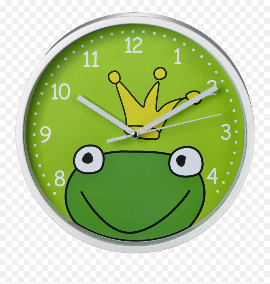 00123172 Hama Frog Prince Childrenu0027s Wall Clock Silent - Happy Emoji,Emoticon Art Of A Prince