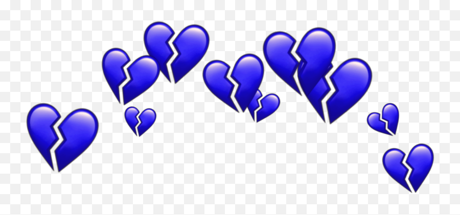 Darkblue Blue Aesthetic Sticker - Blue Hearts Emoji Png,Blue Head Emoji