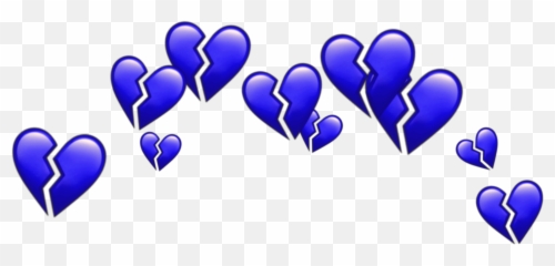 Darkblue Blue Aesthetic Sticker - Blue Hearts Emoji Png,Blue Head Emoji