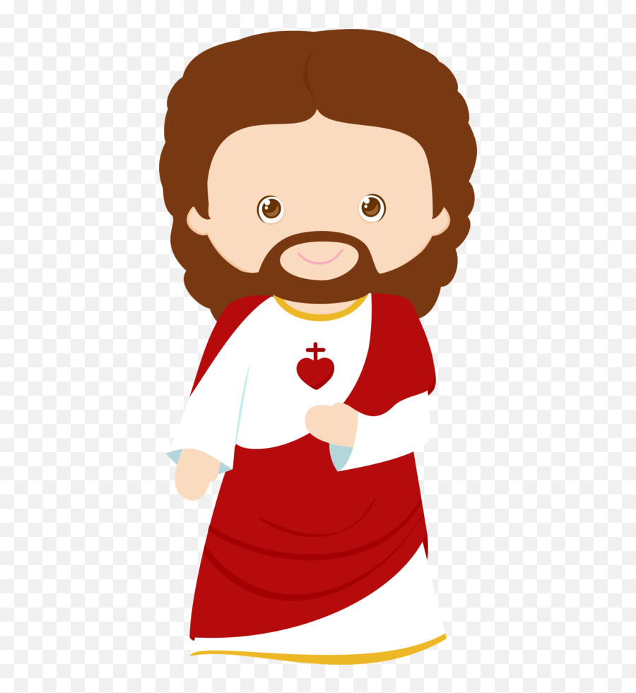 Saint And Virgin Mary Clipart Oh My First Communion - Imagenes De Jesus Animados Png Emoji,Emoticons De Niño