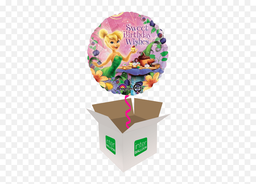 Birthday Helium Balloons Delivered In The Uk By Interballoon - Tinkerbell Balloons Emoji,Best Birthday Wishes With Emojis