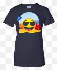 Cool Shades Emoji On Beach T Shirt Sunglasses Emoji U2013 Feedtek,Emoji With Sunglasses
