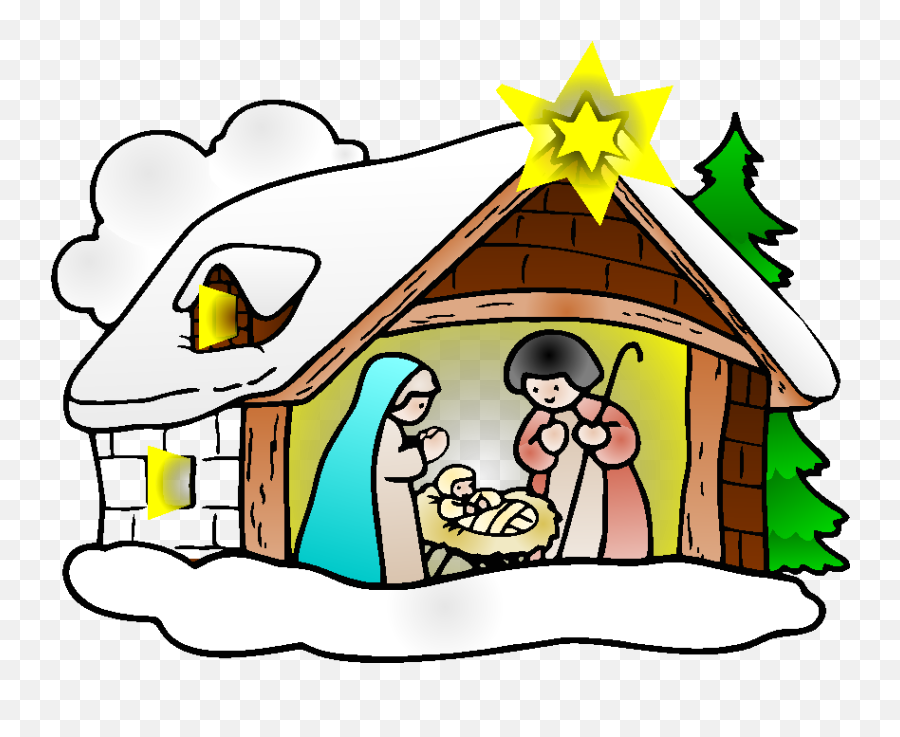 Nativity Scene Png Svg Clip Art For - Jesus Christ Born Clip Art Emoji,Manger Scene Emojis