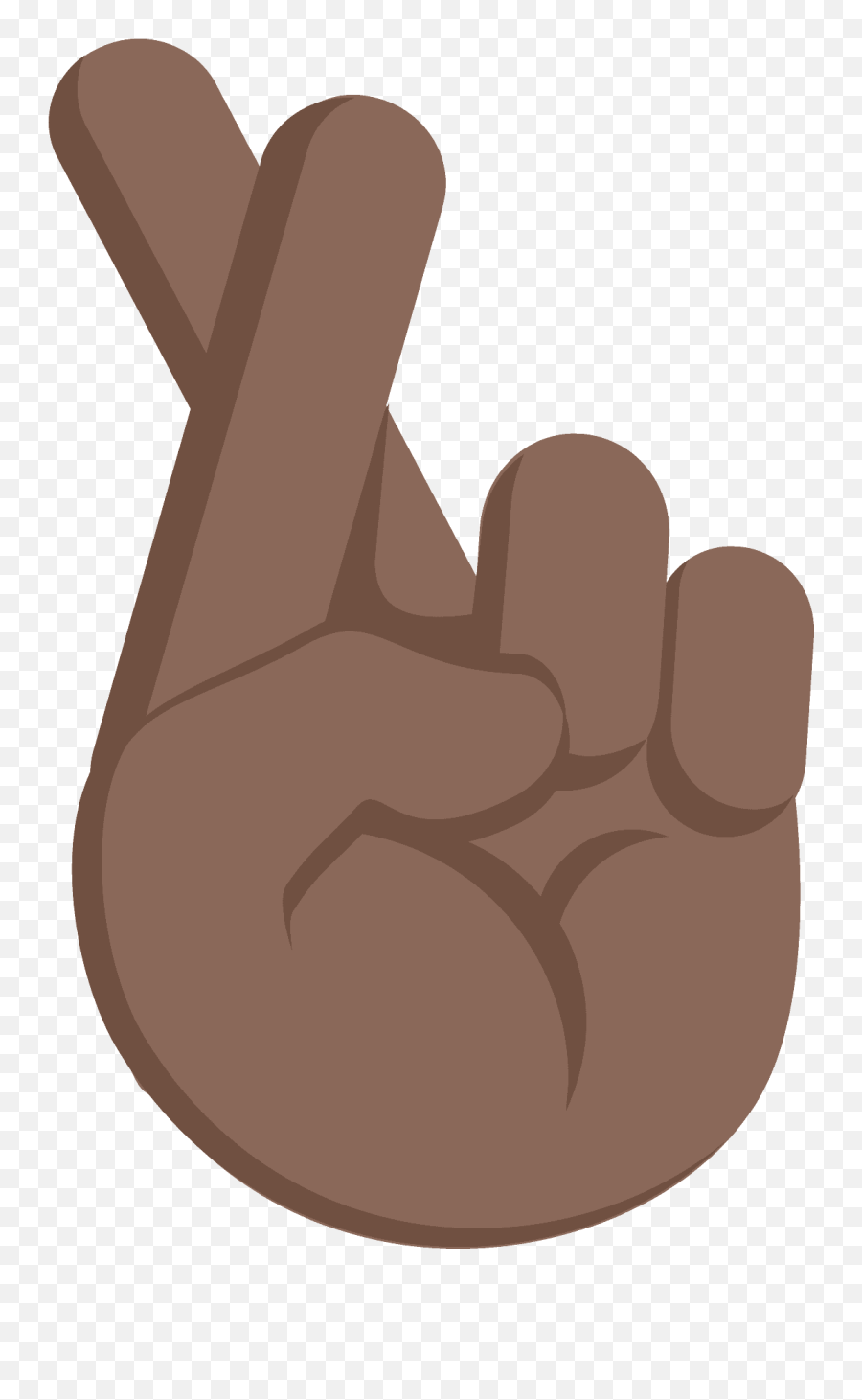 Crossed Fingers Emoji Clipart - Black Crossed Fingers Emoji,Fingers Crossed Emoji